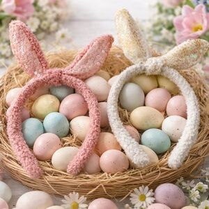 Bundle of 2 Easter Bunny Sequin Bunny Ears Headbands